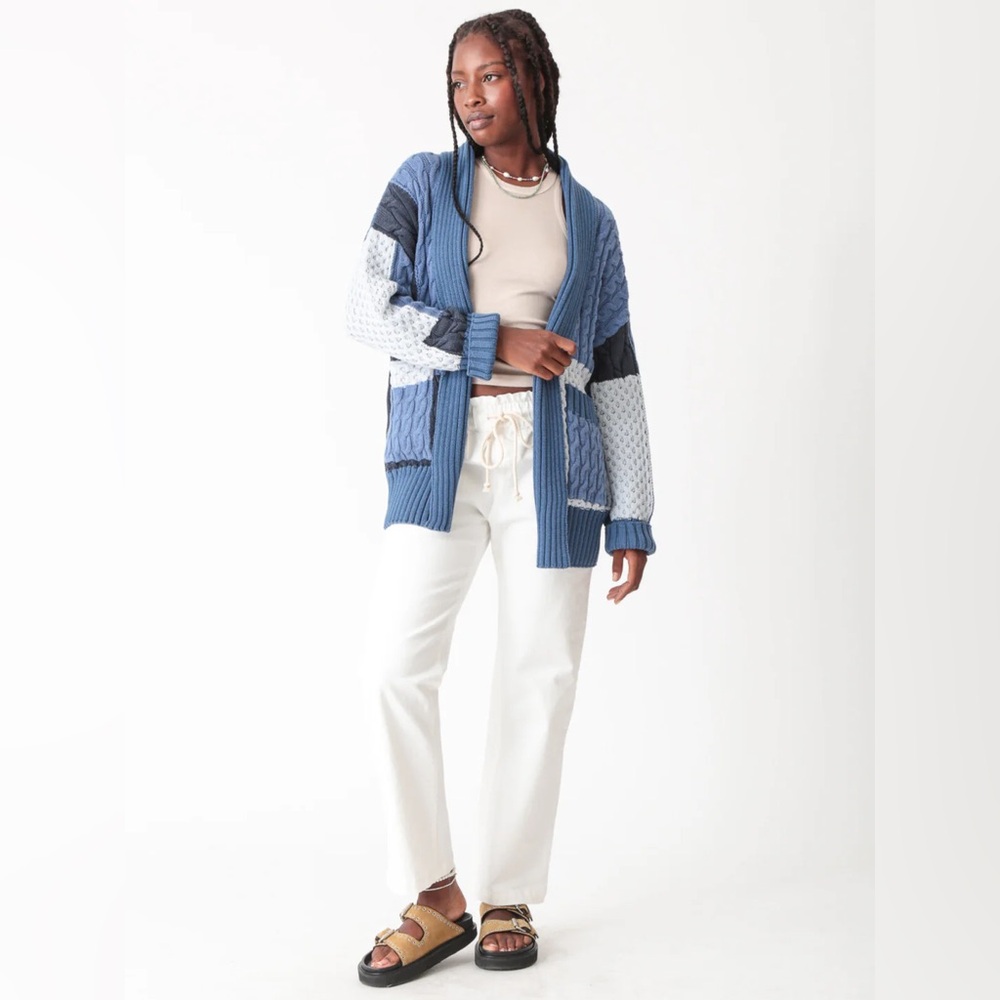Electric & Rose Patchwork Cardigan - Indigo